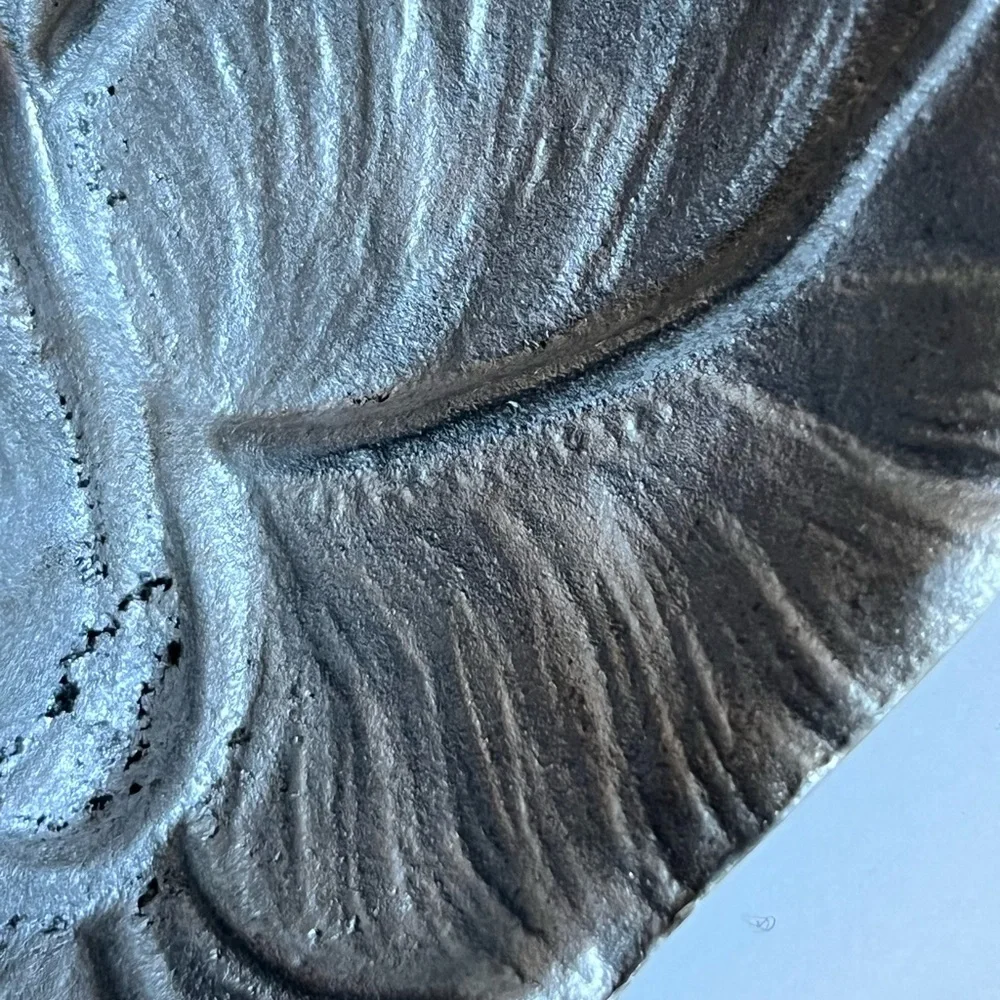 Pewter Leaf Candle Holder Great Home Decor